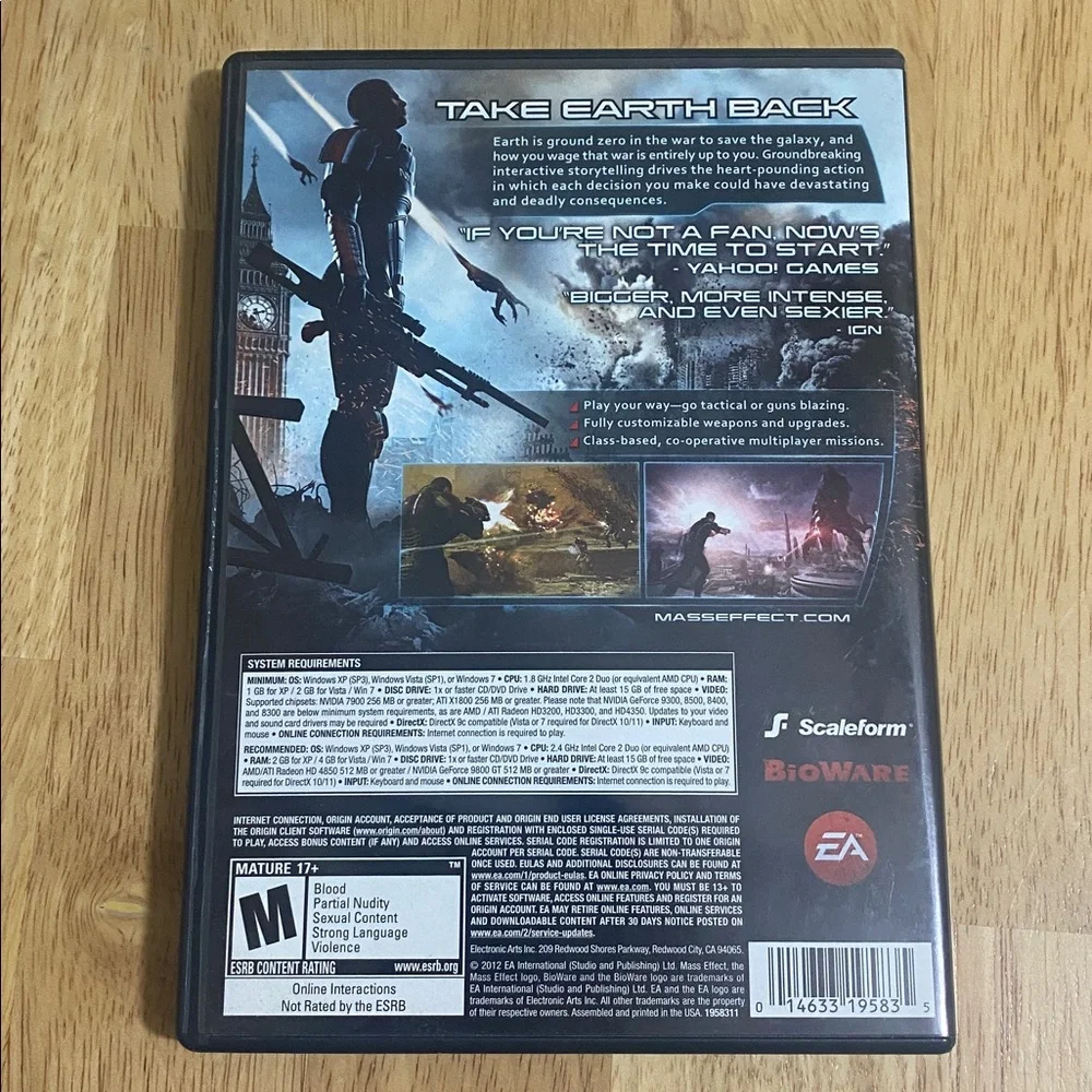 3 VINTAGE PC Games--MASS EFFECT 1, 2, 3